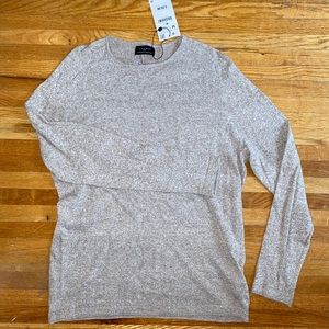 Zara Man Soft Knit Sweater * Tan/Cream * NWT